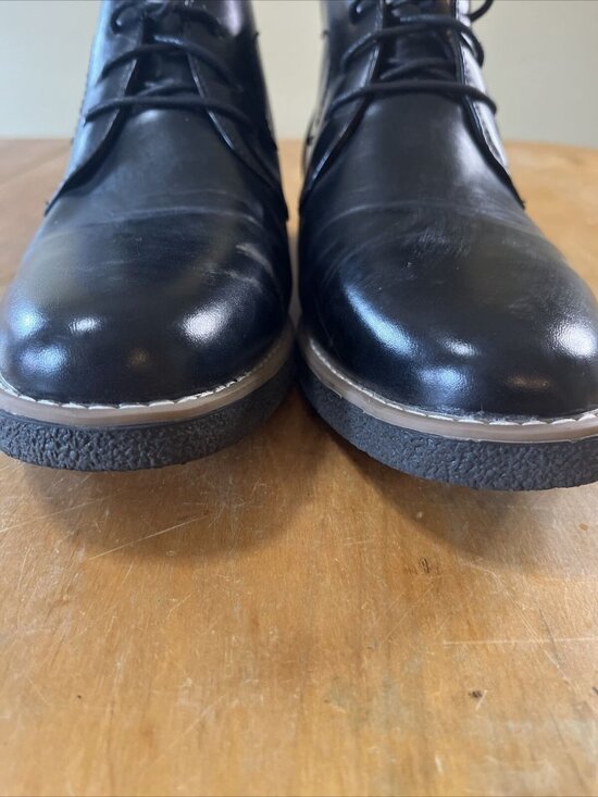 Deer Stags 9.5M Mens Bangor Chukka Boots Black Ankle Faux Leather Lace Up main image 6